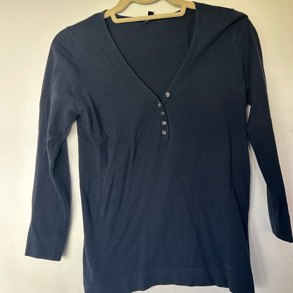 Theory 3 quarter sleeve top, navy